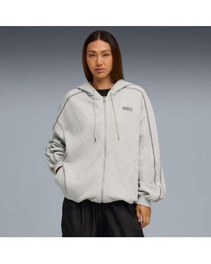 PUMA X Rosé T7 Hoodie Flat Light Heather - Grey