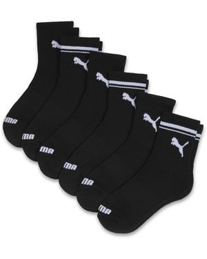 PUMA Half-Terry Low Crew Socks (6 Pairs) - Black
