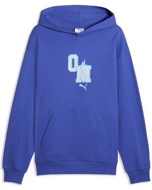 PUMA Olympique De Marseille Ftblculture Relaxte Hoodie Voor Maat - Blauw