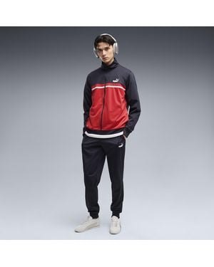 PUMA Colourblocked Trainingsanzug Herren, Kleidung - Rot