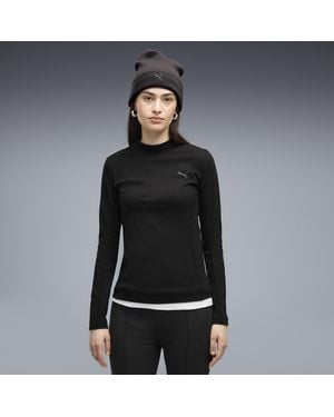 PUMA T-Shirt A Maniche Lunghe Her Da Donna, Abbigliamento, Nero