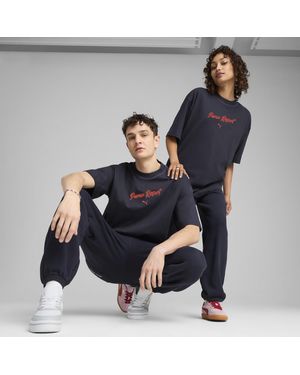 PUMA PREMIUM ESS Oversized Graphic T-Shirt - Blau