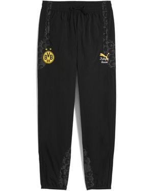 PUMA Kid Super X Borussia Dortmund Travel Broek Voor Zwart/Geel, Maat