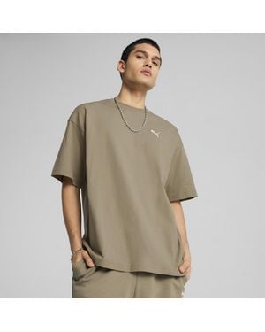 PUMA T-Shirt Oversize Wardrobe Ess Da Uomo - Marrone