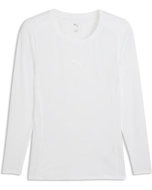 PUMA Teamliga26 Slim Long Sleeve Baselayer Top T-Shirt - White