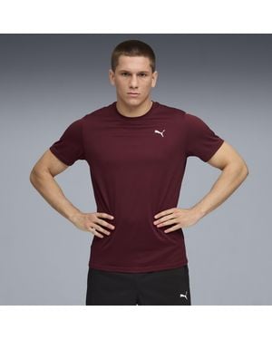 PUMA Tad Essentials Einfarbiges T-Shirt Mit Cat Logo Herren - Rot