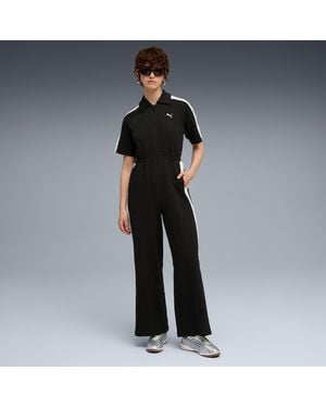 PUMA T7 Short Sleeve Jumpsuit - Black