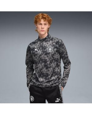 PUMA Manchester City Pre-Match Quarter-Zip Top Shirt /Flat Dark - Grey