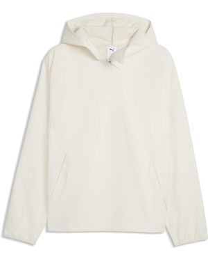 PUMA Clrt Asymmetrical Half-Zip Track Jacket Relaxed - White