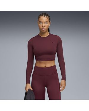 PUMA Camiseta Crop De Manga Larga Shape Para Mujer - Rojo