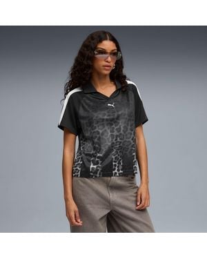 PUMA T7 Leo Luxe Relaxed Football Jersey /Aop - Black
