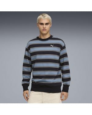 PUMA Premium Ess Stripe Crew - Gray