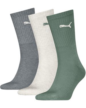 PUMA Uniseks Sokken Voor Groen/Grijs, Maat