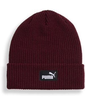 PUMA Essentials High Crown Beanie Hat - Purple