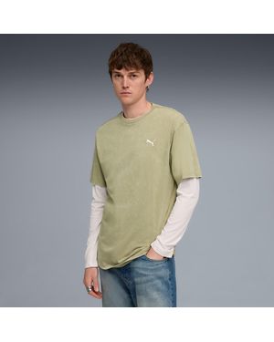 PUMA Essentials Elevated Relaxed Wash T-Shirt - Green