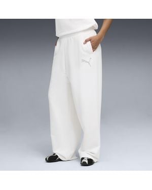 PUMA Essentials Graphics Bedazzled Slouchy Pants - White