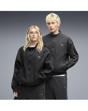 PUMA Chaqueta De Chándal Holgada Future..Archive T7 De Sarga Lavada Ropa, Negro