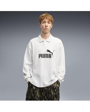 PUMA Elevated Essentials Relaxed Polo Shirt - Gray