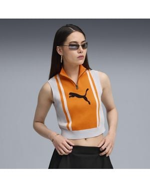 PUMA Future..Archive Half-Zip Tank Top - Orange