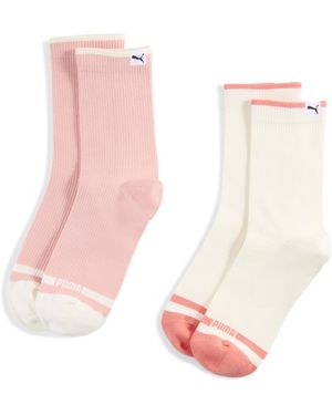 PUMA Klassieke Ribsokken Voor Roze/Wit