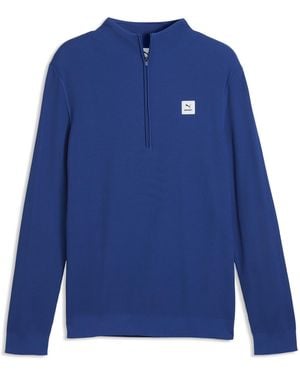 PUMA X Saysky Half-Zip Long Sleeve T-Shirt - Blue
