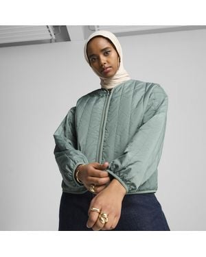 PUMA Closet Essentials Relaxed Reversible Liner Jacket - Gray