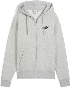 PUMA Ess Small No. 1 Logo Comfort Hoodie Mit Durchgehendem Reißverschluss Damen, Kleidung - Grau