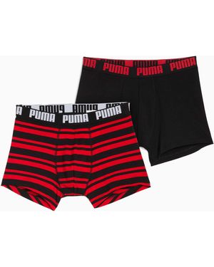 PUMA Everyday Heritage Boxers, Zwart/Rood
