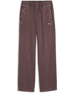PUMA Future..Archive Relaxed Washed Twill Track Trousers - Brown