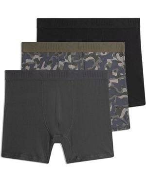 PUMA 3 Pack Ultra Soft Boxer - Gray