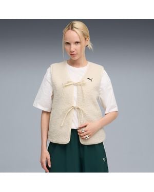 PUMA Wardrobe Essentials Fleece Vest - Natural