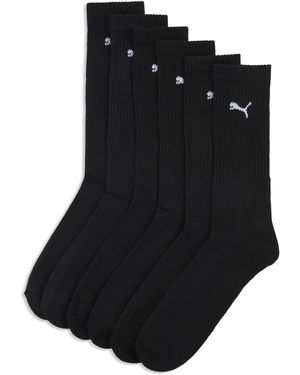 PUMA Calcetines Crew (3 Pares) Ropa, Negro