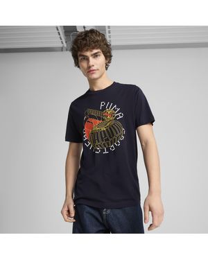 PUMA T-Shirt Grafica Execution Da Uomo - Blu