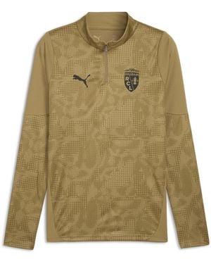 PUMA Top Da Training Con Zip Corta Lc Rens Da Uomo - Verde