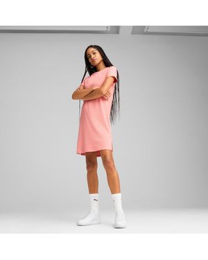PUMA Ess Elevated Bodycon Ribjurk Voor - Roze