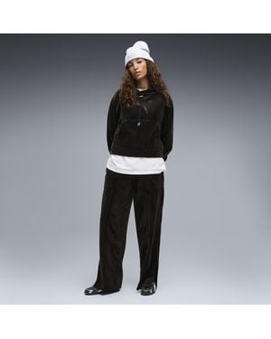 PUMA Pantalon Droit En Velours Essentials Elevated - Noir