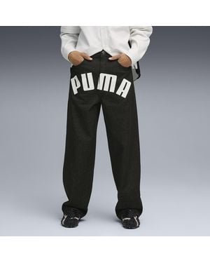 PUMA A$Ap Rocky X Printed Denim Pants - Black