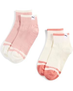 PUMA Heritage Korte Sokken Voor Roze/Wit, Maat