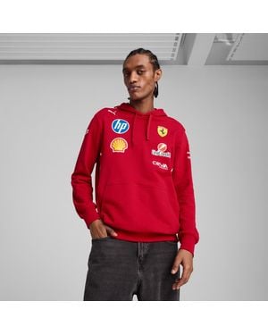 PUMA Scuderia Ferrari Hp 2025 Team Hoodie Voor - Rood