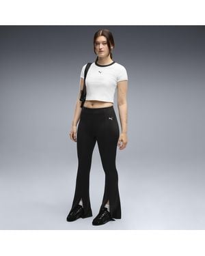 PUMA Essentials Flared Pintuck Tights - Gray