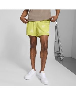 PUMA Palm Resort 5" Shorts - Yellow