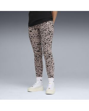 PUMA Essentials Graphics Animal Legging Met Print Voor Maat - Zwart