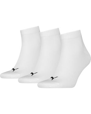 PUMA Soft Cotton Quarter Socks Pack - White