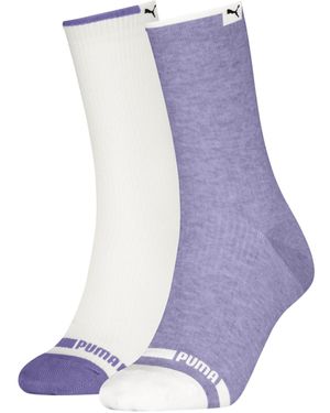 PUMA Licence Classic Gerippte Socken Damen (2Er-Pack) - Blau