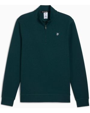 PUMA X Reigning Champ Cloudspun Fleece Quarter-Zip Top Shirt - Green