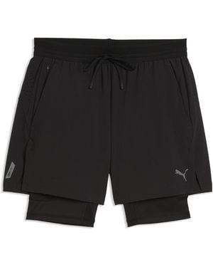 PUMA Pwrmode Training 2-In-1 Stretch Woven Shorts - Blue