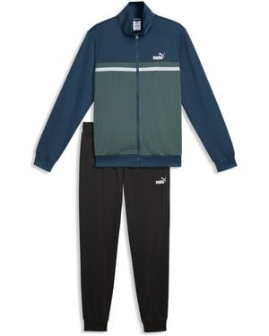 PUMA Colourblocked Trainingsanzug Herren, Kleidung - Blau