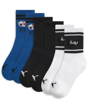 PUMA 3 Pack 1/2 Terry Low Cre - Blue