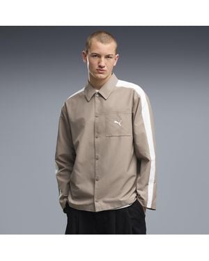 PUMA T7 Relaxed Overshirt Herren, Accessoires - Natur