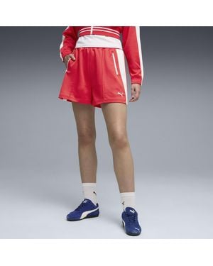 PUMA Shorts De Pinzas T7 4" Para Mujer, Ropa, Rojo